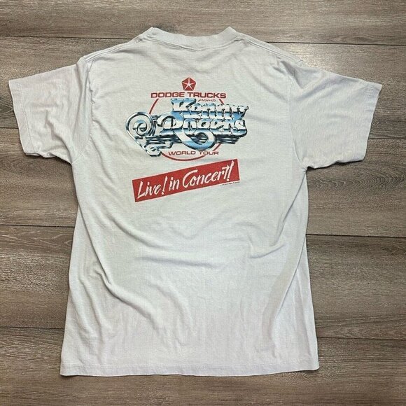 1985 Vintage Kenny Rogers World Tour Live In Concert Dodge Concert Shirt SZ XL - Picture 1 of 10